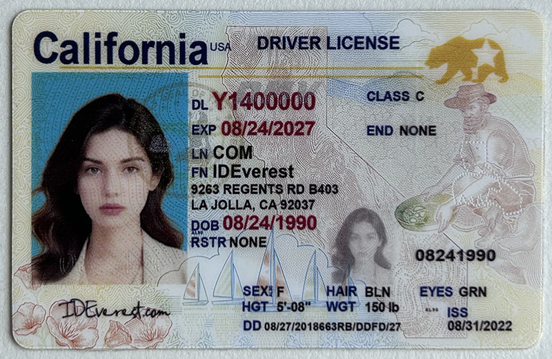 Fake California ID Card